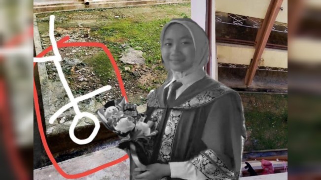 Kematian Zara Qairina yang awalnya tergeletak di dekat saluran sekolah. [X]